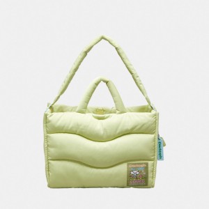 Coach Coachtopia Loop Tote With Wavy Quilting Verdi Chiaro | COH865048