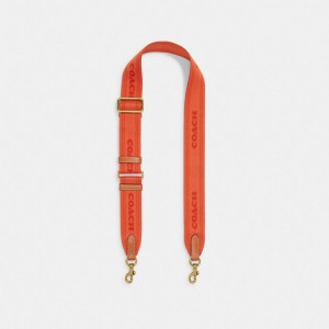 Coach Colorblock Webbing Strap Arancioni Rosse Colorate | COH866470