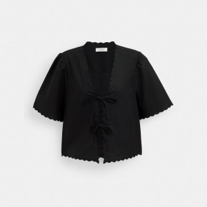 Coach Cotton Set Top In Organic Cotton Nere | COH866001