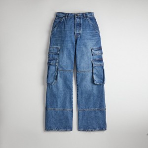 Coach Denim Cargo Pant In 31% Recycled Cotton Blu | COH866936