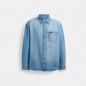 Coach Denim Shirt Lavaggio Chiaro | COH866918