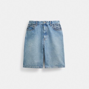 Coach Denim Shorts Lavaggio Chiaro | COH866943