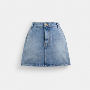 Coach Denim Skirt Blu | COH866037