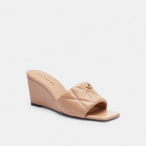 Coach Emma Wedge With Quilting Albicocca | COH865736