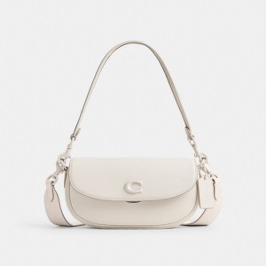 Coach Emmy Saddle Bag 23 Argento | COH864819