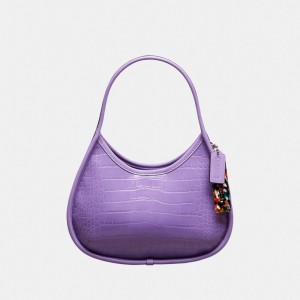 Coach Ergo Bag In Croc Embossed Coachtopia Leather Viola | COH864840