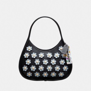 Coach Ergo Bag With Mini Flower Appliqué In Upcrafted Leather Nere Blu Colorate | COH864897