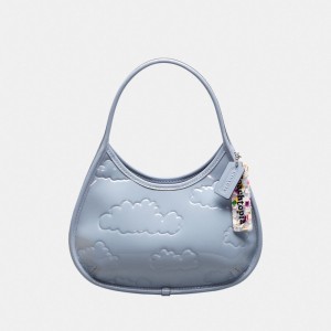 Coach Ergo In Crinkled Patent Coachtopia Leather: Embossed Cloud Print Blu | COH865126