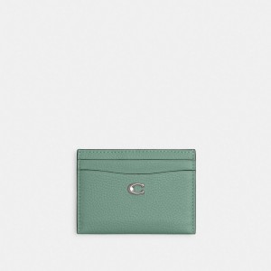 Coach Essential Card Case Argento Verde Acqua | COH865567