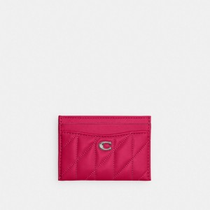Coach Essential Card Case With Pillow Quilting Argento | COH865529