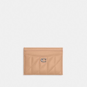 Coach Essential Card Case With Pillow Quilting Argento | COH865532