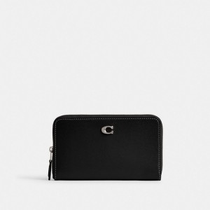 Coach Essential Medium Zip Around Wallet Argento Nere | COH865508