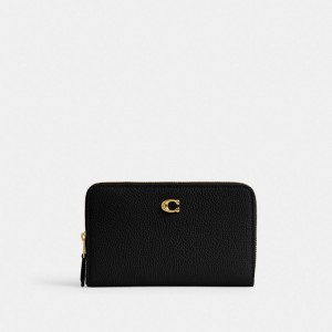 Coach Essential Medium Zip Around Wallet Nere | COH865509