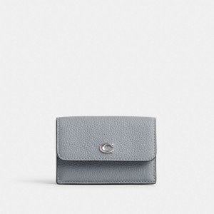 Coach Essential Mini Trifold Wallet Argento Grigie Blu | COH865589