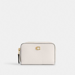 Coach Essential Small Zip Around Card Case Bianche | COH865699