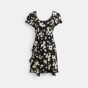 Coach Floral Mini Dress Nere | COH866065