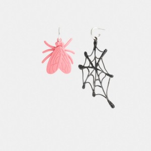 Coach Fly Web Mismatch Earrings Argento Colorate | COH866124