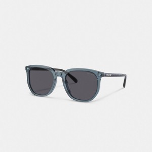 Coach Geometric Square Sunglasses Blu | COH867087