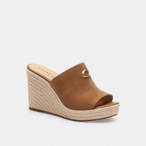 Coach Gloria Wedge Camel | COH865749