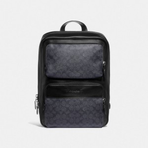Coach Gotham Backpack In Signature Canvas Nere Rame Grigie Nere | COH866500