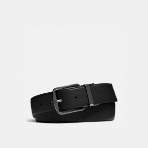 Coach Harness Buckle Cut To Size Reversible Belt, 38 Mm Nere | COH866993