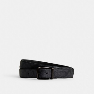 Coach Harness Buckle Cut To Size Reversible Belt, 38 Mm Grigie Nere | COH867006