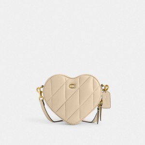 Coach Heart Crossbody Bag With Quilting Bianche | COH864836
