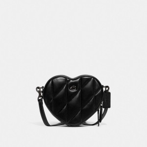 Coach Heart Crossbody Bag With Quilting Blu Grigie Nere | COH864965