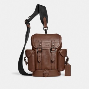 Coach Hitch Backpack 13 Cioccolato | COH866491