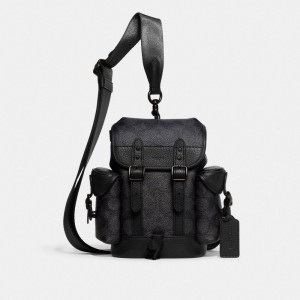 Coach Hitch Backpack 13 In Signature Canvas Grigie | COH866492