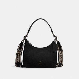 Coach Hobo Crossbody Bag With Signature Canvas Nere | COH866594