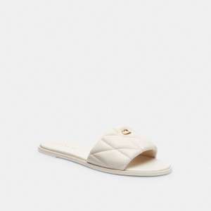 Coach Holly Sandal With Quilting Bianche | COH865893