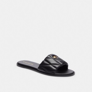 Coach Holly Sandal With Quilting Nere | COH865871