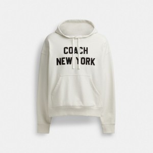 Coach Hoodie Sweatshirt Crema | COH866916