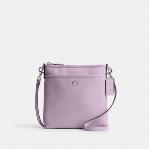 Coach Kitt Messenger Crossbody Bag Argento Viola | COH865219