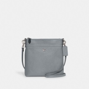 Coach Kitt Messenger Crossbody Bag Argento Grigie Blu | COH865256