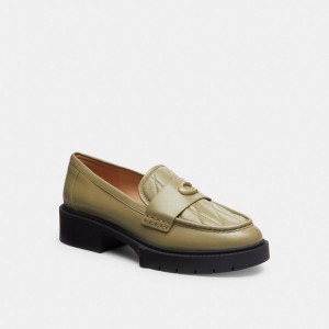 Coach Leah Loafer With Quilting Senape | COH865775