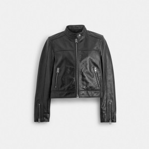 Coach Leather Racing Jacket Nere | COH865928