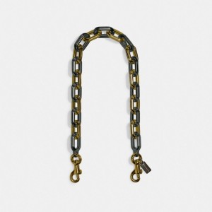 Coach Link Chain Strap Blu Grigie | COH866441