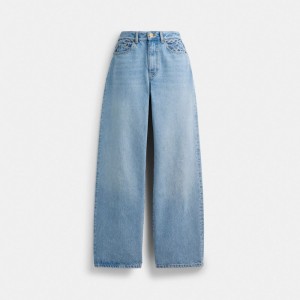 Coach Loose Fit Jeans Blu | COH866039