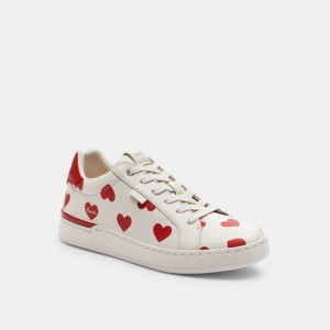 Coach Lowline Low Top Sneaker With Valentine'S Print Rosse | COH865828