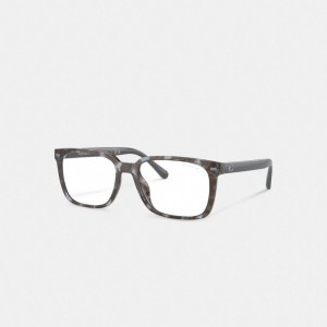 Coach Magnetic Clip On Square Sunglasses Grigie Blu | COH867082