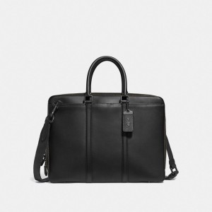 Coach Metropolitan Slim Brief Nere Rame Nere | COH866531