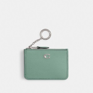 Coach Mini Skinny Id Case Argento Verde Acqua | COH865544