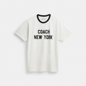 Coach New York T Shirt Bianche | COH866922