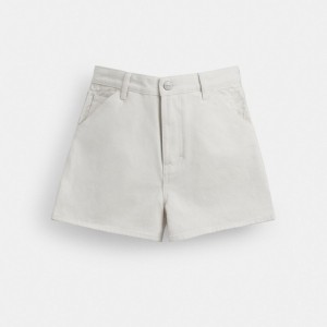 Coach Painter Jean Shorts In Organic Cotton Bianche | COH866049