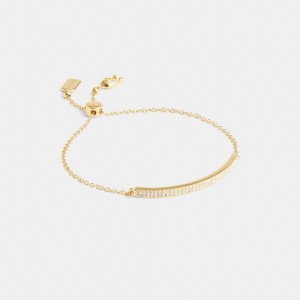 Coach Pavé Bar Slider Bracelet Oro | COH866169