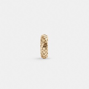 Coach Quilted Signature Ear Cuff Oro | COH866173