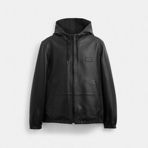 Coach Reversible Leather Jacket In Recycled Polyester Nere | COH866874