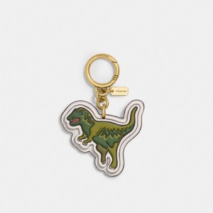 Coach Rexy Bag Charm With Signature Canvas Bianche | COH866457